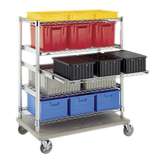 Starsys™ ESD-Safe Triple Wide High Profile Cart with Casters, 28" x 63" x 72" redirect to product page